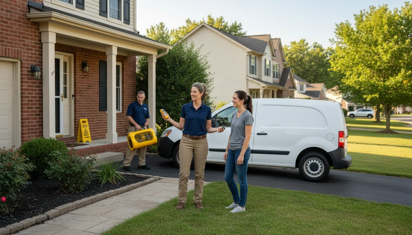 Residential water damage restoration in Saint Libory, NE